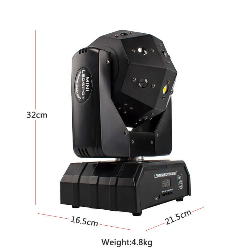 SHEHDS 16X3W LED Football Beam & Laser & Strobe 3in1 Moving head light With Red & Green Laser