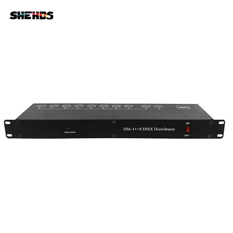 Stage DMX512 Splitter Light Controller Light Signal Amplifier Splitter 8 Way DMX Distributor