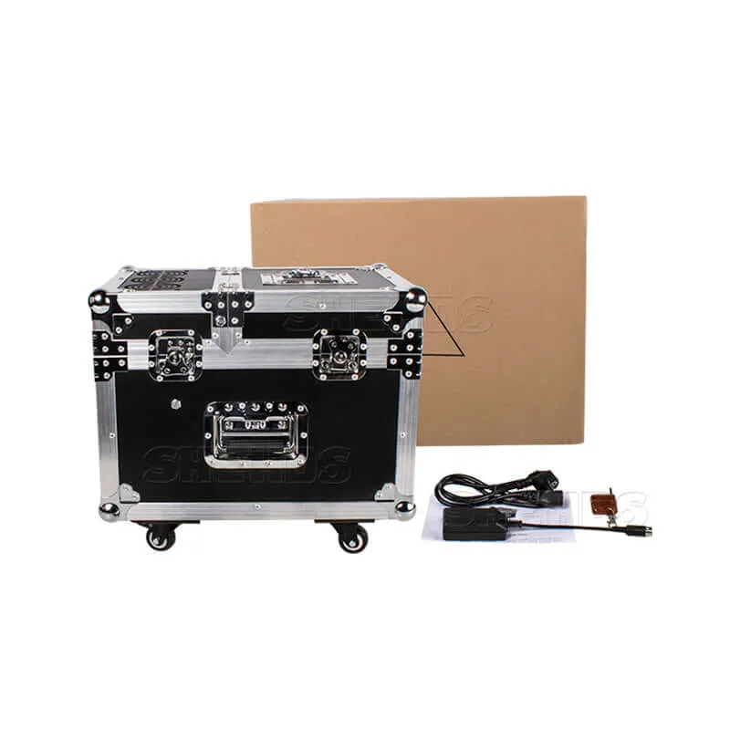 SHEHDS 660W Haze Machine with Flight Case Fogger Equipment DMX & Remote Control