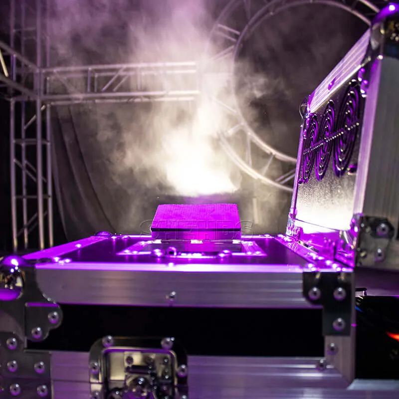 SHEHDS 660W Haze Machine with Flight Case Fogger Equipment DMX & Remote Control