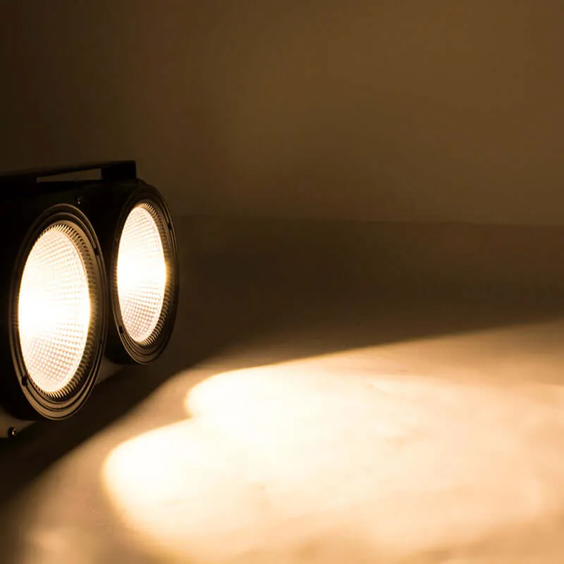 SHEHDS 2 Eyes 200W LED COB Blinder Light With Cool & Warm White for Modular Setup