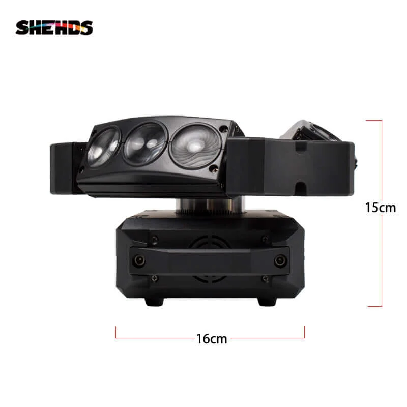 SHEHDS Mini LED Beam Spider 9x10W RGBW Moving Head Light