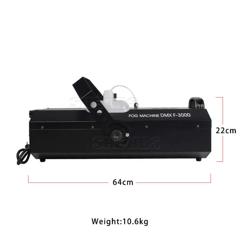 SHEHDS 3000W Smoke & Fog Machine With Remote, Wire & DMX512 Control