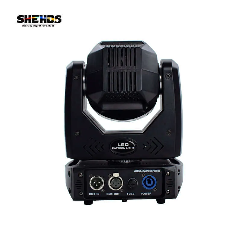 SHEHDS 80W LED Spotlight With 3-Prism Gobo Light