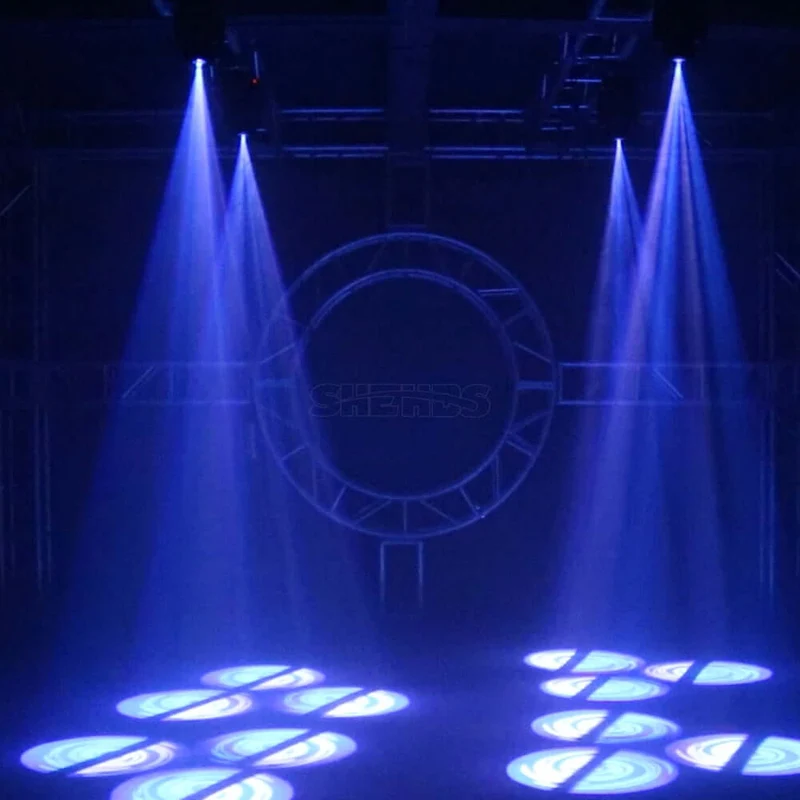 SHEHDS 80W LED Spotlight With 3-Prism Gobo Light