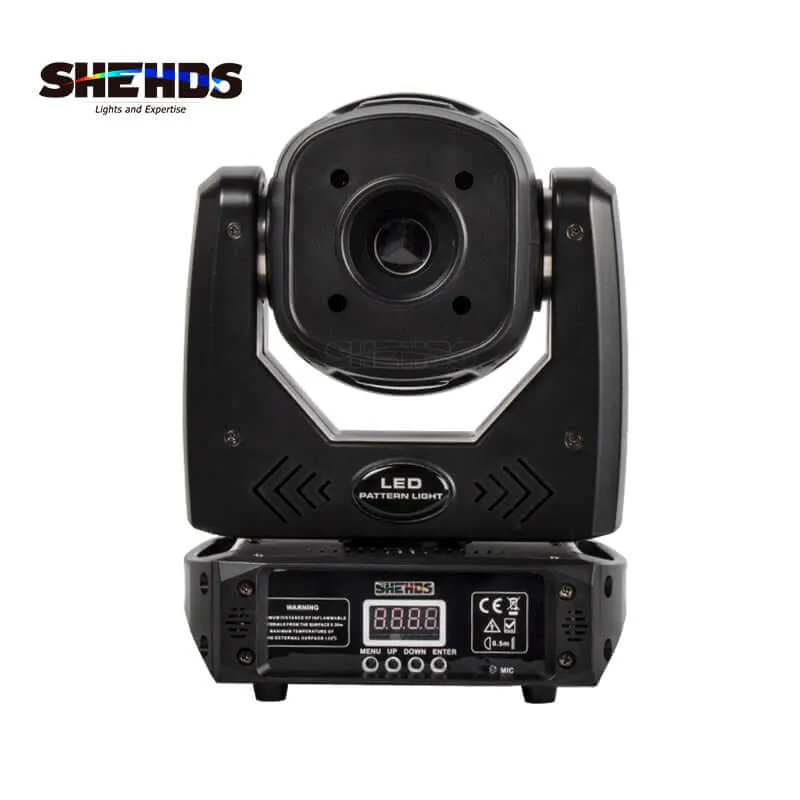 SHEHDS 80W LED Spotlight With 3-Prism Gobo Light