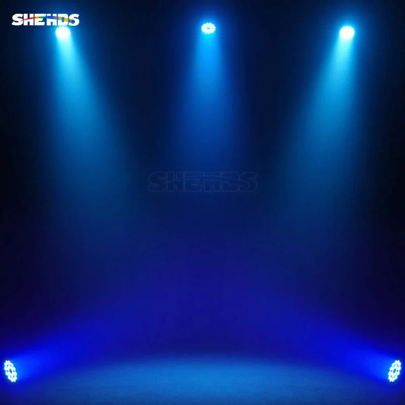 SHEHDS New Version LED 18x18W RGBWA+UV 6in1 Par Light Big Aluminum Alloy
