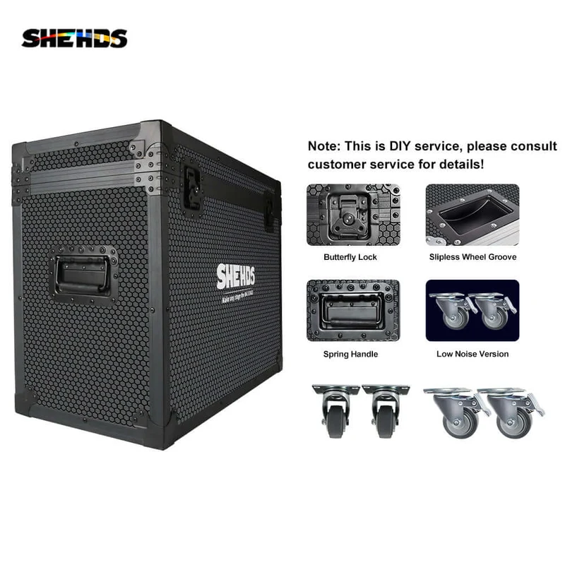 SHEHDS New Version LED 18x18W RGBWA+UV 6in1 Par Light Big Aluminum Alloy