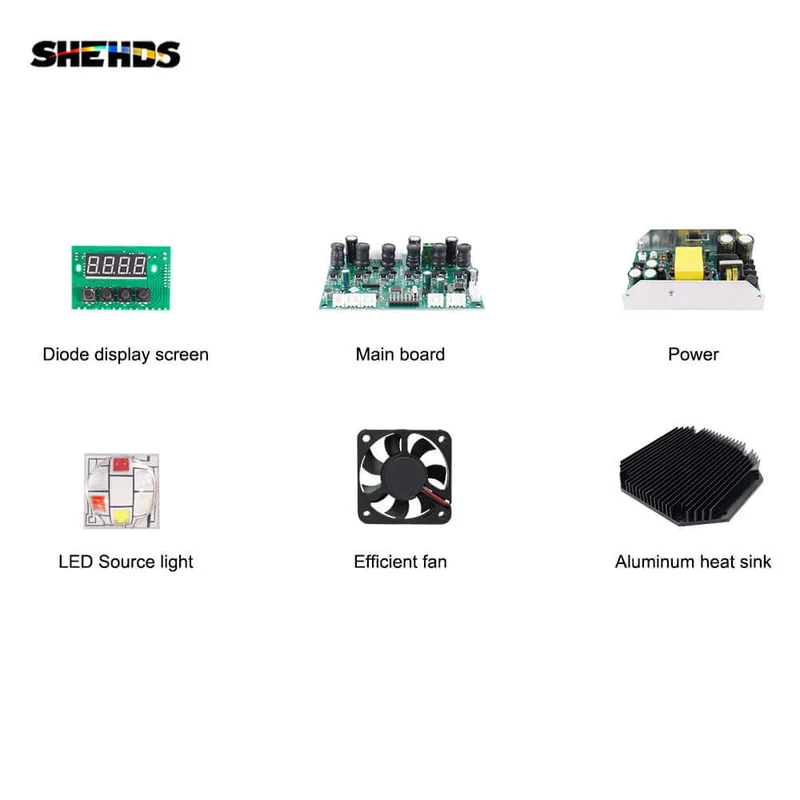 SHEHDS New Version LED 18x18W RGBWA+UV 6in1 Par Light Big Aluminum Alloy
