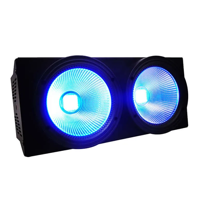 SHEHDS COB Blinder 2Eyes LED 2x100W RGBWA+UV 6in1 Par Light