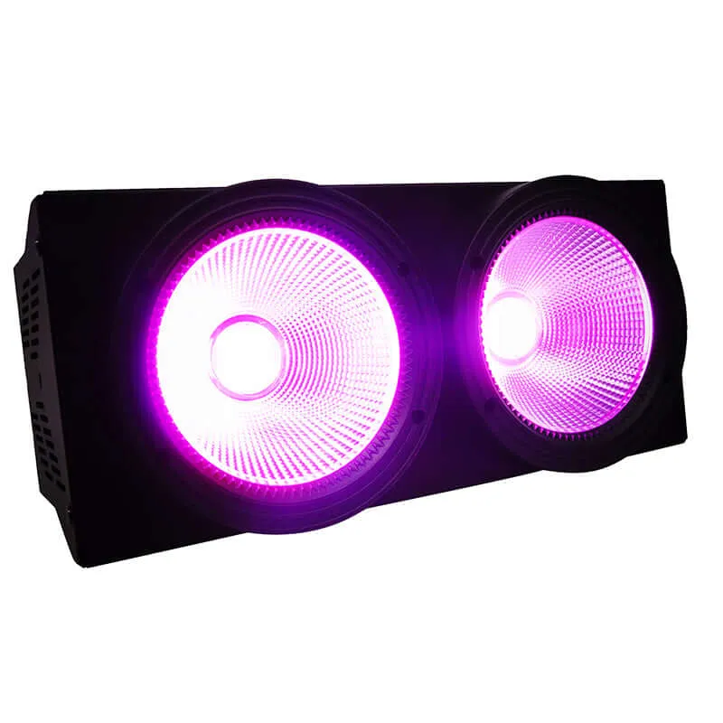 SHEHDS COB Blinder 2Eyes LED 2x100W RGBWA+UV 6in1 Par Light