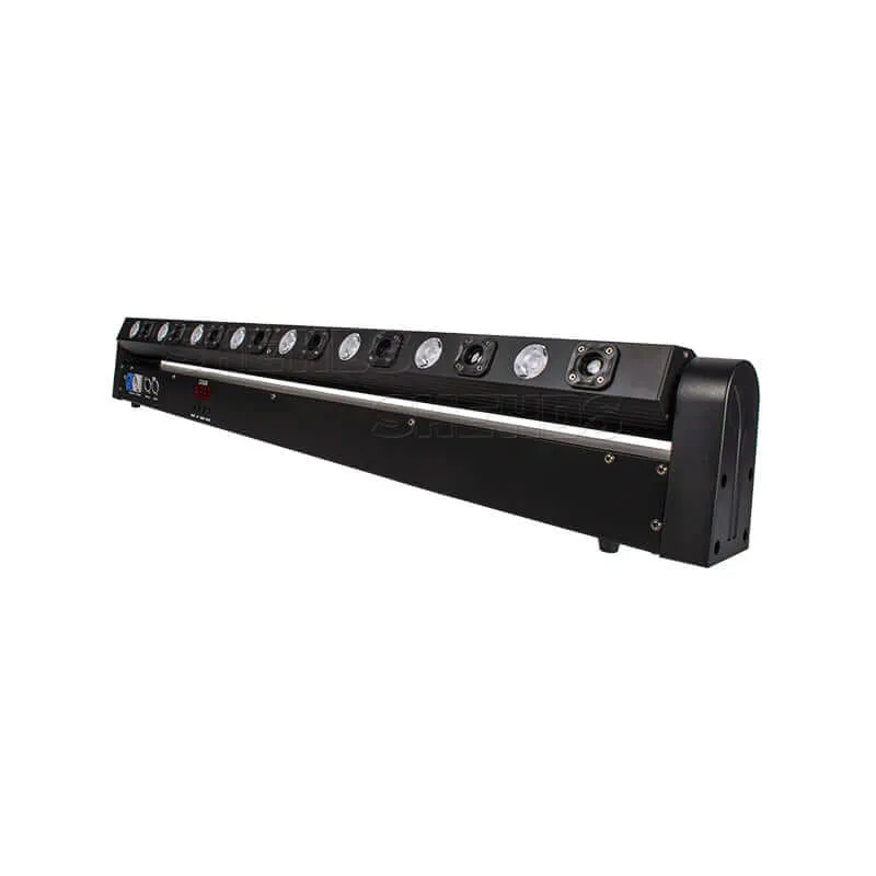 SHEHDS 8-Eye Moving Head Light, 8x500mW Red Laser With 8x9W RGB Beam