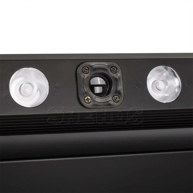 SHEHDS 8-Eye Moving Head Light, 8x500mW Red Laser With 8x9W RGB Beam