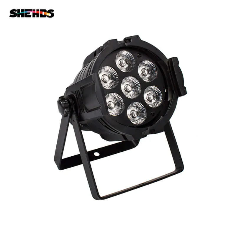 SHEHDS 7x18W Mini LED Par Light 6in1 RGBWA+UV Aluminum Alloy