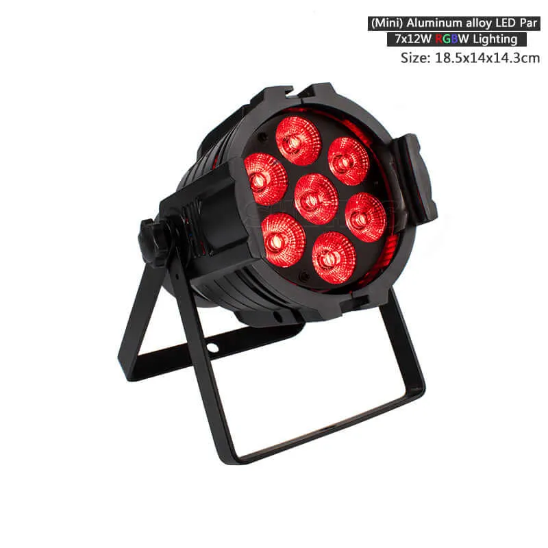 SHEHDS 7x18W Mini LED Par Light 6in1 RGBWA+UV Aluminum Alloy