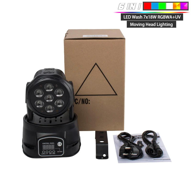 SHEHDS LED 7x12W / 7x18W Wash Moving Head Light