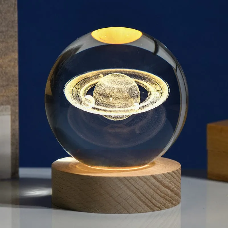 Saturn Crystal Ball Night Light