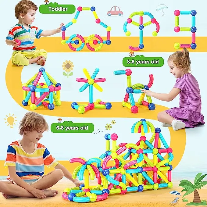 Magnetic Sticks Building Blocks For Kids Early Learning & Development