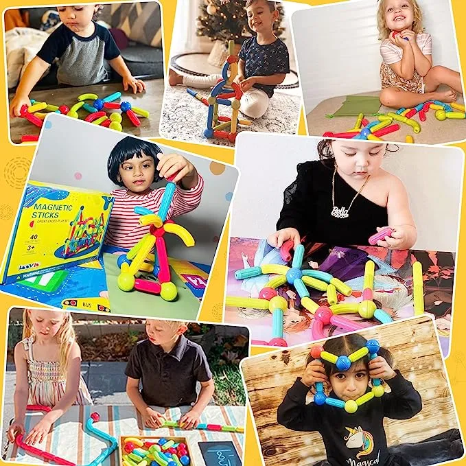Magnetic Sticks Building Blocks For Kids Early Learning & Development