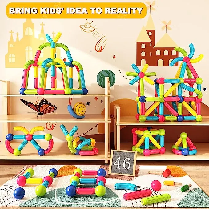 Magnetic Sticks Building Blocks For Kids Early Learning & Development