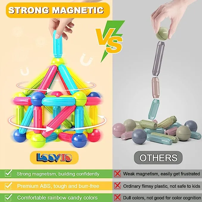 Magnetic Sticks Building Blocks For Kids Early Learning & Development