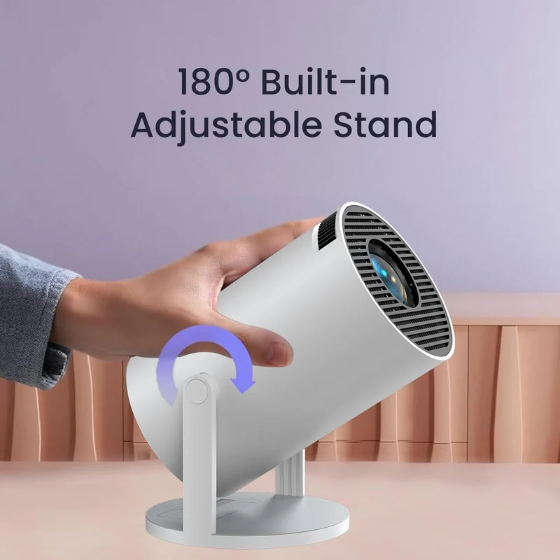Home 4K & 1080p Support, 270° Rotatable Projector 4000L Android 11 Wi-Fi Bluetooth YouTube PrimeVideo Hotstar Netflix Apps, 720p Native, 150" Max