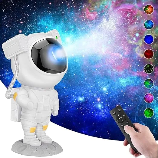 Astronaut Galaxy Projector Night Light with Remote Control Timer 360° Adjustable Kids Astronaut LED Lamp for Baby Adults Bedroom, Gaming Room, Home