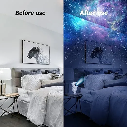 Astronaut Galaxy Projector Night Light with Remote Control Timer 360° Adjustable Kids Astronaut LED Lamp for Baby Adults Bedroom, Gaming Room, Home