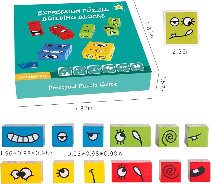 Interactive Expressive Emotion Playset Cubes