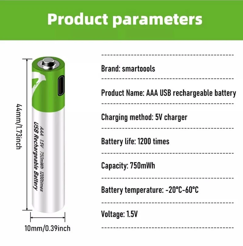 EcoSmart Rechargeable AAA Battery Set