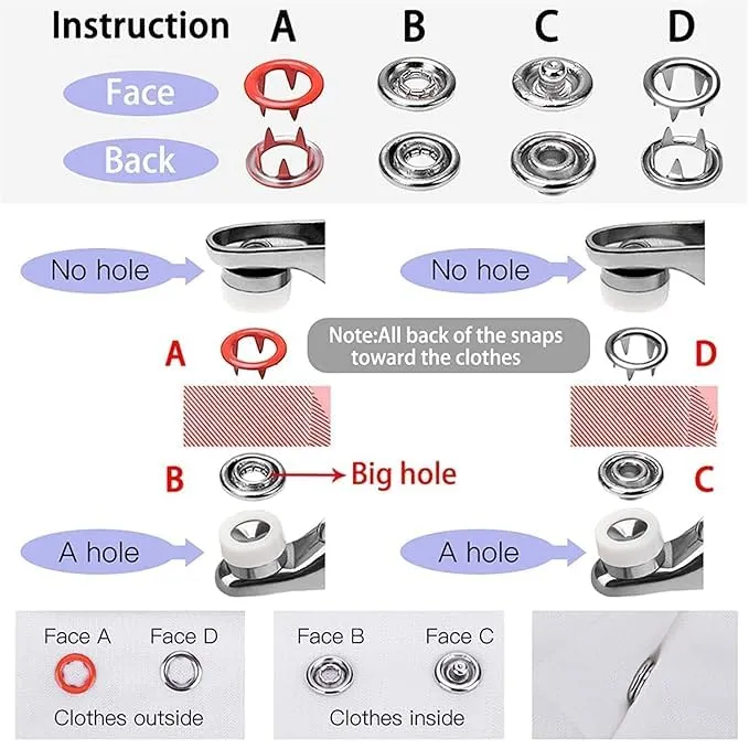 SnapGrip Metal Button Kit