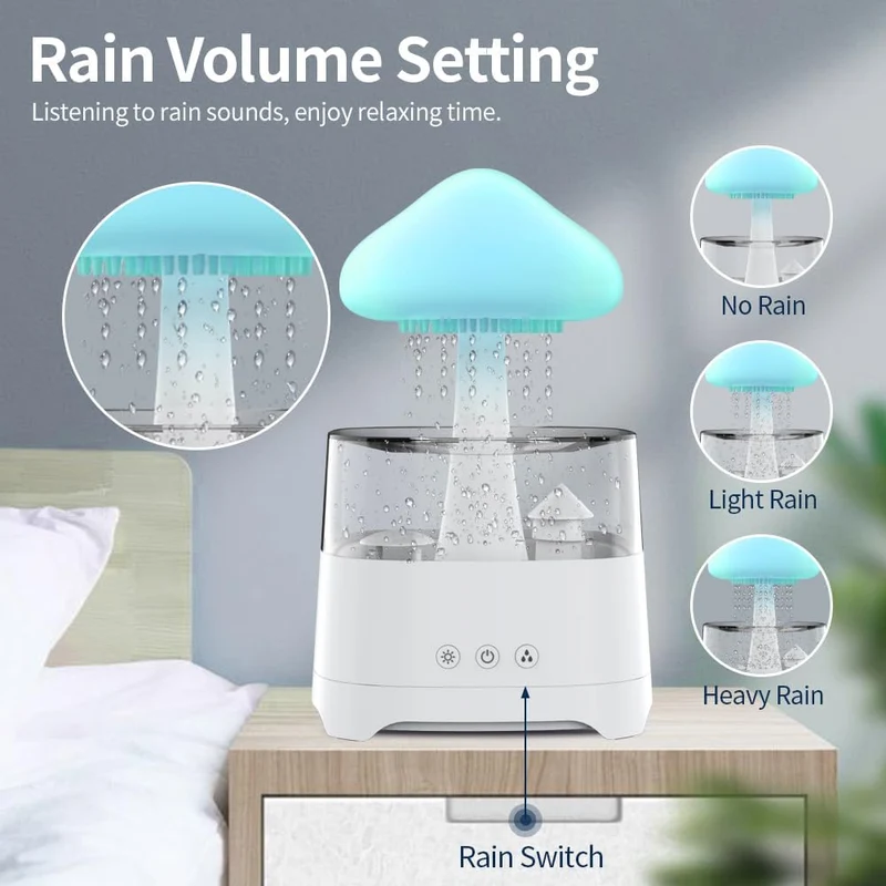 Mushroom Rain Relaxation Lamp Humidifier