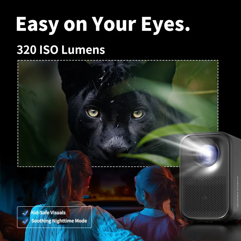 WUPRO Cinema G1 Galaxy One Smart Projector | Certified Google TV & Netflix | Native 1080P & 320 ISO Lumens