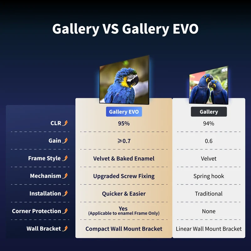WUPRO Cinema Gallery EVO CLR Fixed Frame Screen CBSP