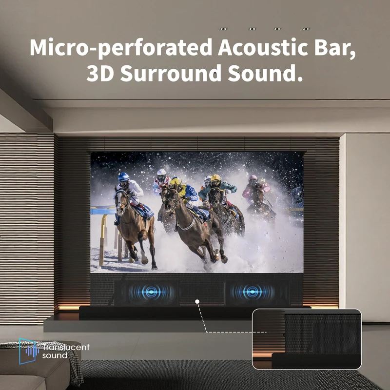 WUPRO Cinema LeApex CLR Smart Motorized Floor Rising Screen CBSP