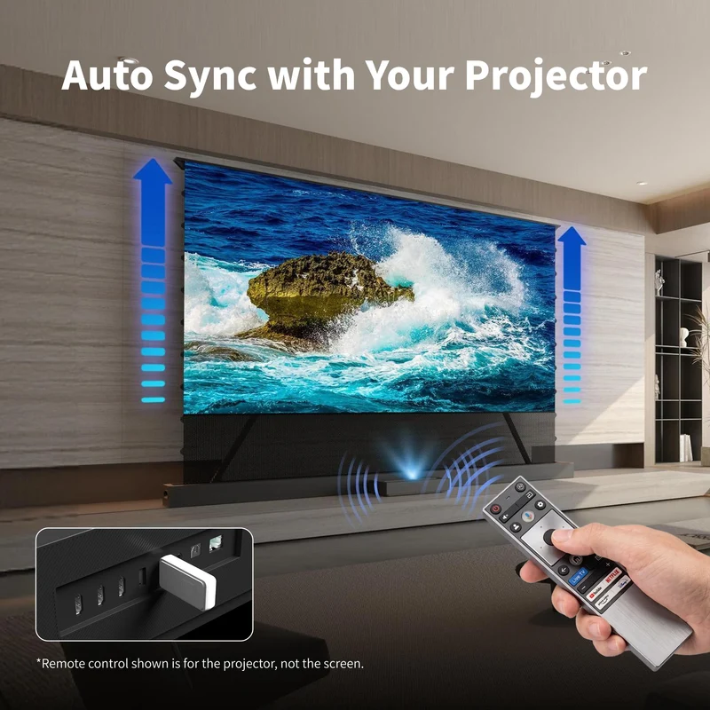 WUPRO Cinema LeApex CLR Smart Motorized Floor Rising Screen CBSP
