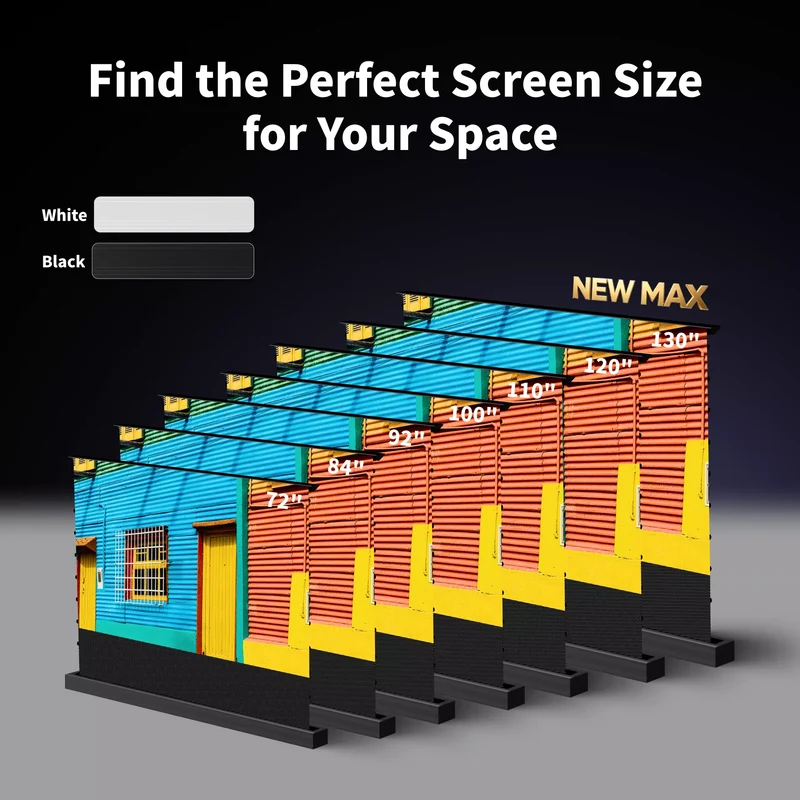 WUPRO Cinema LeApex CLR Smart Motorized Floor Rising Screen CBSP
