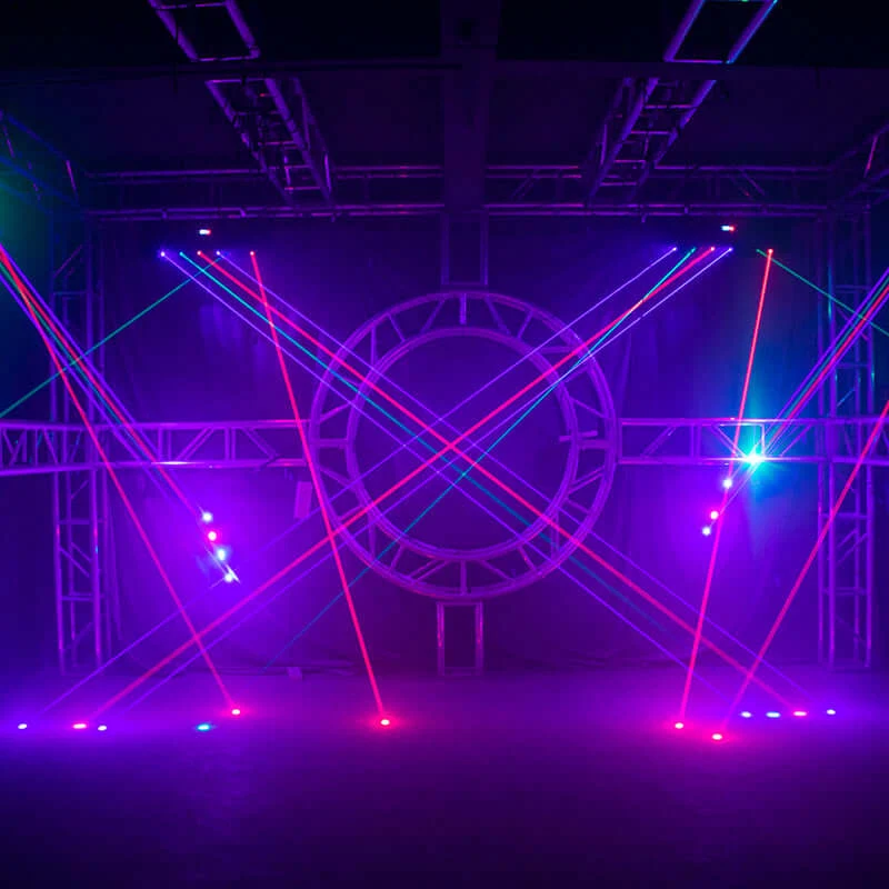 SHEHDS 3000mW RGB / RGB 3in1 DMX Scanner Moving Head Laser Light