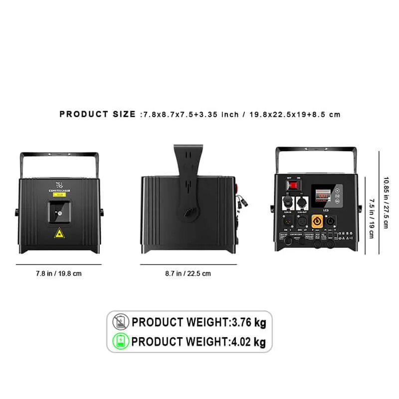Constellaser APP Control 6W RGB Waterproof Animation Laser Light, Rechargeable, Integrated Housing