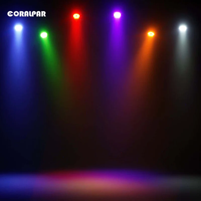 CORALPAR Waterproof 18x12W LED Flat Par Light RGBWA+UV Aluminum Alloy