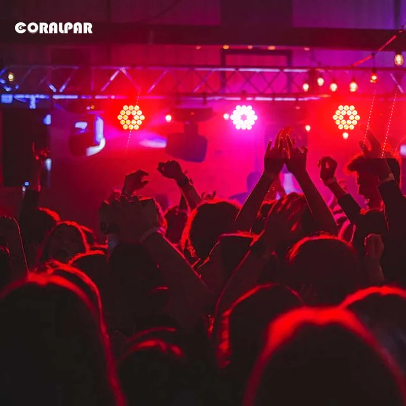 CORALPAR Waterproof 18x12W LED Flat Par Light RGBWA+UV Aluminum Alloy
