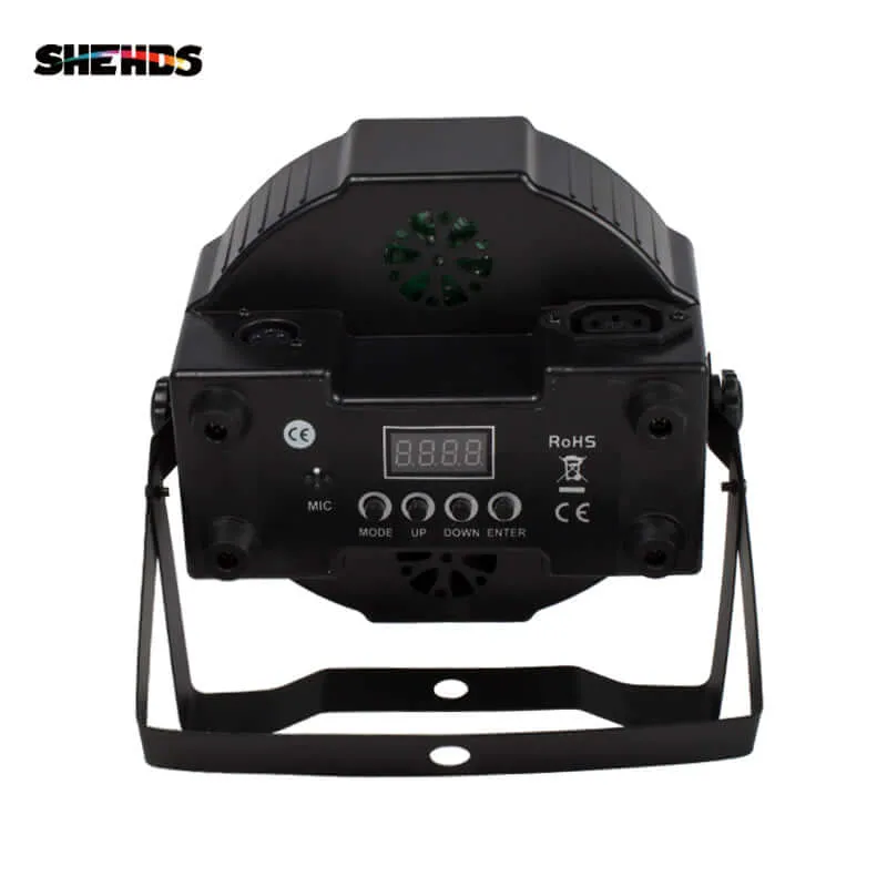 SHEHDS 7x18W LED Par Light Silent Slim RGBWA+UV Stage Lighting