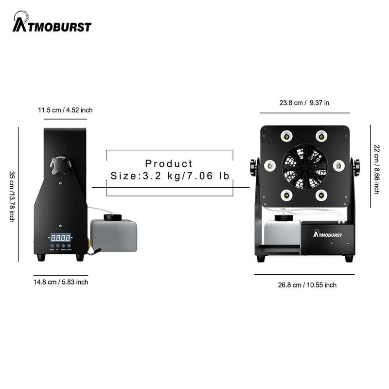 SHEHDS ATMOBURST 90W Bubble Machine With LED 6x4W RGBW Effect
