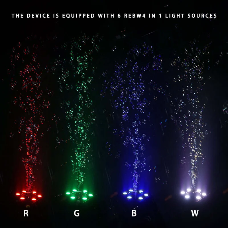 SHEHDS ATMOBURST 90W Bubble Machine With LED 6x4W RGBW Effect