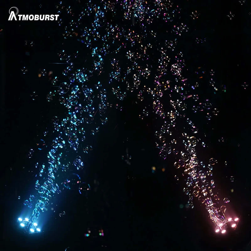 SHEHDS ATMOBURST 90W Bubble Machine With LED 6x4W RGBW Effect