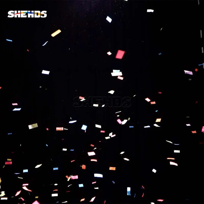 SHEHDS Rechargeable RGB Confetti Machine With High-strength Aluminum Alloy Body
