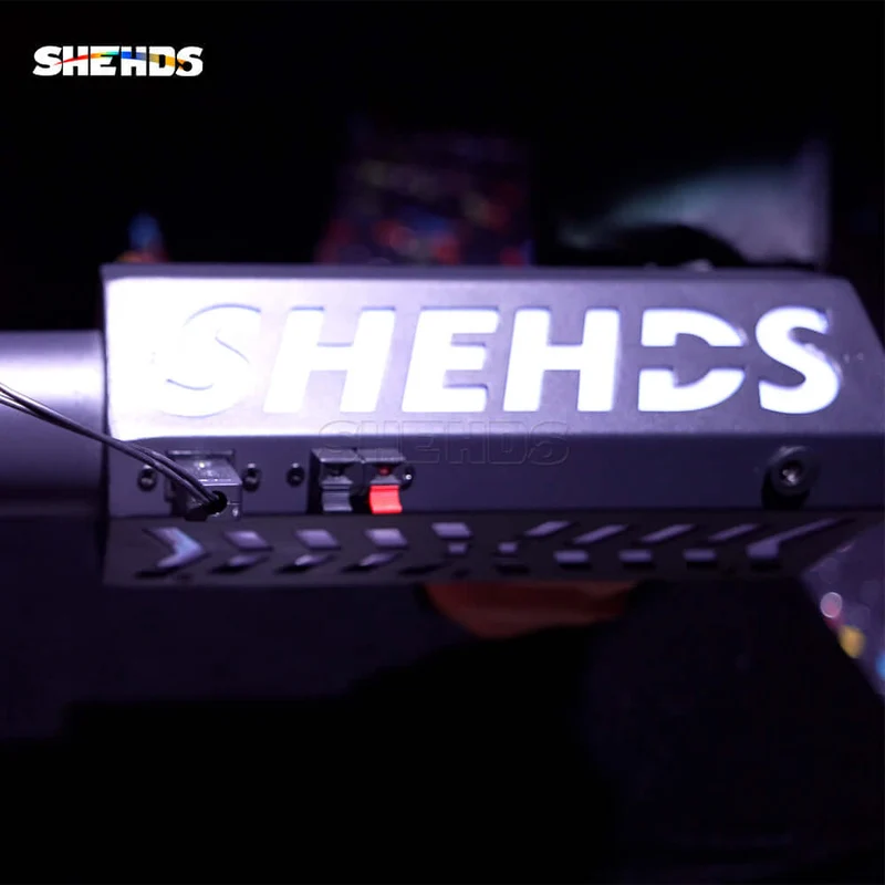SHEHDS Rechargeable RGB Confetti Machine With High-strength Aluminum Alloy Body