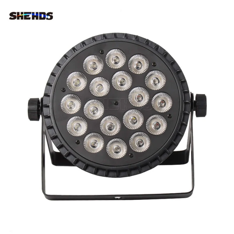 SHEHDS Aluminum Alloy 18x12W LED Flat Par RGBW 4in1 DMX512