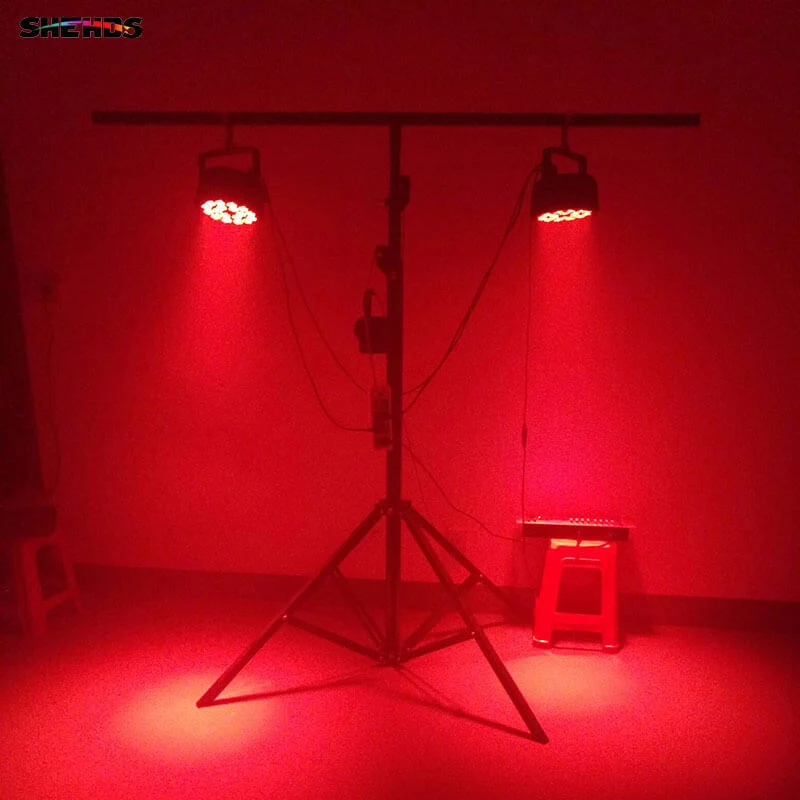 SHEHDS Aluminum Alloy 18x12W LED Flat Par RGBW 4in1 DMX512