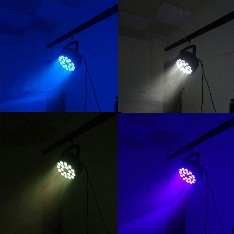 SHEHDS Aluminum Alloy 18x12W LED Flat Par RGBW 4in1 DMX512